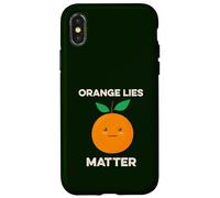 Orange Lies Matter No Liars Inside Joke Patriot America USA Coque pour iPhone X/XS