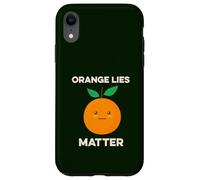 Orange Lies Matter No Liars Inside Joke Patriot America USA Coque pour iPhone XR