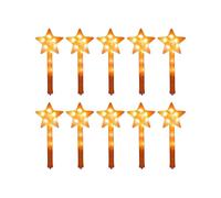 (orange)Light Up Magic Wands Glowing Sticks LED Flashing Stick Set of 10 Colorful Star Fairy Wand Children Birthday Party Supply Blue