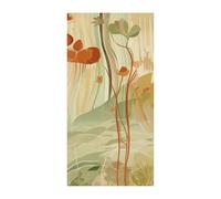 Orange Line Art Bannière de porte « Welcome Spring Summer » - Toile de fond à suspendre pour porte d'entrée - Décorations de fête saisonnières pour intérieur et extérieur