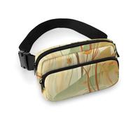 Orange Line Sac banane imprimé Art pour homme et femme, grand sac de poitrine avec sangle réglable pour l'extérieur, l'entraînement, les voyages, la course décontractée, motif ligne orange, 20 x 13