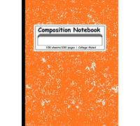 Orange Marble Composition Notebook | College Ruled | 200 Sheets | 9.75 x 7.5 | with Conversion Tables: Classic School Notebook with Handy Conversion ... Adults | Note-Taking, Writing & Everyday Use