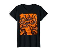 Orange méduse T-Shirt Graphique avec Valeur, Femme, Noir, XS