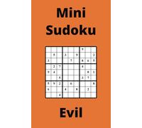 Orange Mini Sudoku Book, 9x9 Puzzles, 150 Pages, 5x8, Evil
