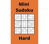 Orange Mini Sudoku Book, 9x9 Puzzles, 250 Pages, 5x8, Hard