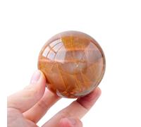 Orange Moonstone Crystal Ball Sunstone Ball Crystal Rough Stone Polished Home Decoration Crystal Ball Ornaments,35~40mm