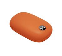 (Orange, Multicolor) H2 2-in-1 Electric Hand Warmer with Digital Display, 6000mAh Power Bank for Winter - Orange