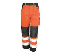 Orange Ou Jaune Hi-Vis Multi Poche Polycoton Travail Cargo Pantalon XS - 4XL