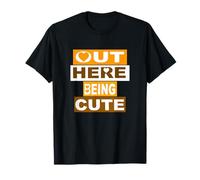 Orange Out Here Being Cute Orange Graphic T-Shirt