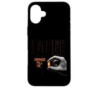 Orange Pill Me crypto investir hodl blockchain futur bitcoin Coque pour iPhone 16 Plus