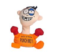 (Orange)Punch Me Rag Doll Anti-Stress Plush Toy with Screaming Sound, Yellow Anger Management Stress Relief Doll