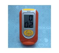 (Orange)Réveil parlant russe écran LCD numérique jaune noir et orange