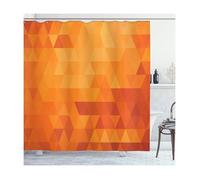 Orange Rideau de Douche Formes et Motifs Tissu Ensemble de Dcor de Salle de Bain 180 cm x 200 cm Burnt Orange Odipie
