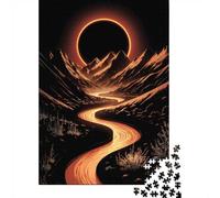 Orange River Through Mountains with Eclipse Puzzle en Bois, 1000 pièces | Pour faire une vraie pause loin des écrans : ce puzzle 1000 pièces adulte se prête aux après-midis tranquilles.