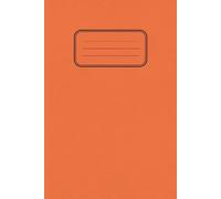 Orange School Exercise Notebook A5 6" x 9" : 80 Pages Lined With Margin: Notebook For Lessons & Lectures