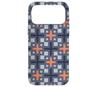 Orange Slate Grey Plus Industrial Urban Mosaic Pattern Coque pour iPhone 17 Pro Max