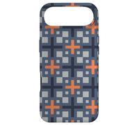 Orange Slate Grey Plus Industrial Urban Mosaic Pattern Coque pour iPhone Air