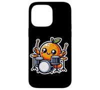 Orange Solaire Batterie Drôle Musique Coque pour iPhone 14 Pro Max