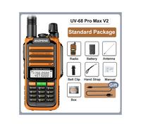 (Orange Standard) UV-68 Pro Max V2 Talkie-walkie 10W IP68 Étanche 8800mah 50KM Longue Portée Type-C
