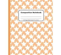 Orange Stars Composition Notebook: Wide-Ruled School Book for Kids