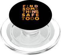 Orange Stay Safe Orange Graphic PopSockets PopGrip pour MagSafe