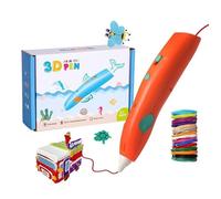 Orange Stylo 3D Enfant Rechargeable avec Filaments P asse Température, Type-C, Modèles Créatifs
