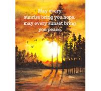 Orange Sunlight Wallpaper Notebook with Black Tree and Flock of Flying Birds: For students and educational institutions, suitable for women and men, ... gift for special occasions, 8.5x11, 100 pages