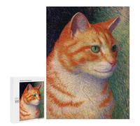 Orange Tabby Cat Painting -1 Puzzle 1000 Pièces Educa Jouet en Bois Cadeau Unique Décoration Intérieure Jeu Éducatif Challenge Toy Adultes Et Enfants À Partir De 14 Ans 500 PCS