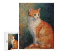 Orange Tabby Cat Painting -2 Puzzle 1000 Pièces Educa Jouet en Bois Cadeau Unique Décoration Intérieure Jeu Éducatif Challenge Toy Adultes Et Enfants À Partir De 14 Ans 500 PCS