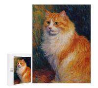 Orange Tabby Cat Painting -3 Puzzle 1000 Pièces Educa Jouet en Bois Cadeau Unique Décoration Intérieure Jeu Éducatif Challenge Toy Adultes Et Enfants À Partir De 14 Ans 500 PCS