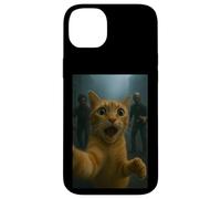 Orange Tabby Cat Selfie Run Away from Zombie for Kids Adult Coque pour iPhone 14 Plus