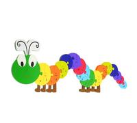Orange Tree Toys Cherpillar Puzzle de L'alphabet Chenille Multicolore - Version Anglaise