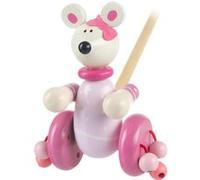 Orange Tree Toys Jouets En Bois A Pousser - Rose Souris Orange G