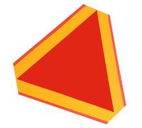 Orange Triangle de Sécurité Réfléchissant pour Véhicules Lents et | Panneau Triangulaire en Papier, Visibilité Accrue, Usage en Zones D’entretien et Routes Agricoles