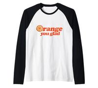 Orange, tu ES Heureuse Illustration Zesty Manche Raglan