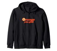 Orange, tu ES Heureuse Illustration Zesty Sweat à Capuche
