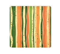 Orange Vert Motif rayé Doodle Art Magic Sticker Porte-maquillage Tissu Organiseur de voyage Wrap Objectif Appareil Photo Tissu Wrap pour Articles de toilette Taille 55,1 x 55,1 cm