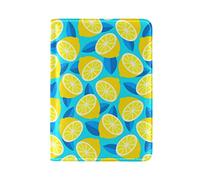 Orange Vif D'Agrumes D'Été Détenteur d'un Passeport Titulaire Etui en Cuir Véritable Couverture de Passeport pour Voyage Hommes Femmes