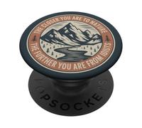 Orange Vintage Funny Outdoors Mountain Hiking Forests Nature PopSockets PopGrip Adhésif