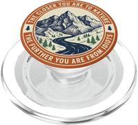 Orange Vintage Funny Outdoors Mountain Hiking Forests Nature PopSockets PopGrip pour MagSafe