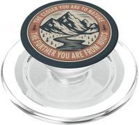 Orange Vintage Funny Outdoors Mountain Hiking Forests Nature PopSockets PopGrip pour MagSafe