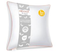 Orange Wave Oreiller Plume 80x80 - Coussin de Luxe en Duvet et Plume Qualité Hôtelière et Confort Oreiller Ergonomique, Certifié RDS et Oeko-TEX pour Un Soutien Optimal