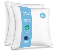 Orange Wave Oreillers 60x60 Lot de 2, Coussins en Microfibre Moelleux, Hypoallergénique, Lavable, Oreillers Qualité Hotel Idéal pour Dormeurs sur Le Côté et Le Dos, Coussin Respirant et Doux