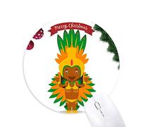 orange wild brésil dessin animé tapis de souris en caoutchouc de sapin de noël