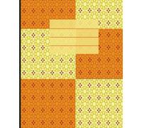 Orange/Yellow Flower Pattern Composition Notebook: 7.5 x 9.25 College Ruled with left red field/margin, 110 pages