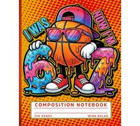 Orange Yellow Halftone Basketball 7th Birthday Composition Notebook - Wide Ruled: 120 Pages 7.5 x 9.25 Lined Writing Paper Pages School Teacher Student Boy Game Player 7 Year Old Gift Subject