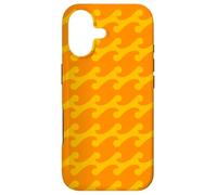 Orange Yellow Wavy Lines Vibrant Organic Flowing Pattern Coque pour iPhone 17