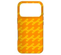 Orange Yellow Wavy Lines Vibrant Organic Flowing Pattern Coque pour iPhone 17 Pro