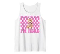 Orange You Glad I'm Here Chat tigré Chat Fille Chat Maman Débardeur