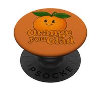 Orange You Glad It's a Sweet Retro Sunshine Kind of Day PopSockets PopGrip Adhésif